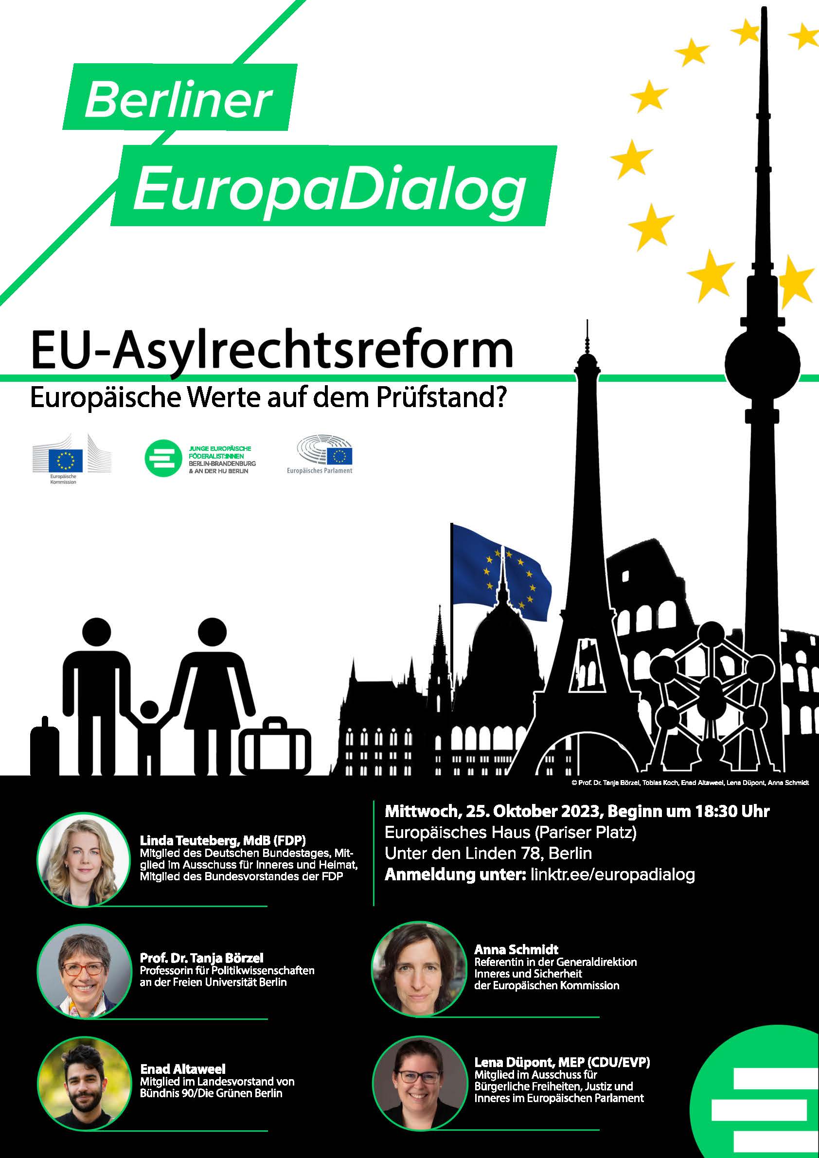 EuropaDialog: EU-Asylrechtsreform - Europas Werte auf dem Prüfstand? Paneldiskussion mit Abgeordneten und Expert*innen in Berlin